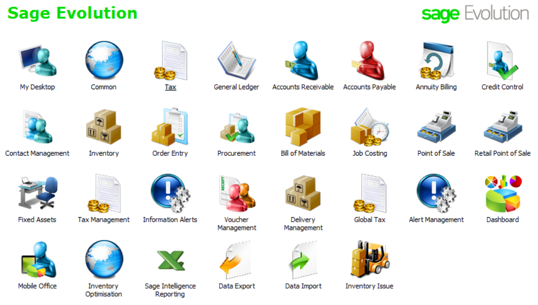 Sage Evolution Desktop